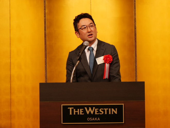 経済産業省近畿経済産業局産業部製造産業課課長 小谷純二氏からの挨拶。