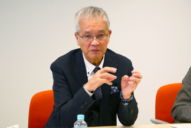 趣旨説明を行う、KURS事務局長の岡元貞道氏。